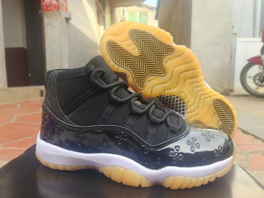 Cheap Air Jordan 11 Black Gum Brown Men's Basketball Shoes-92